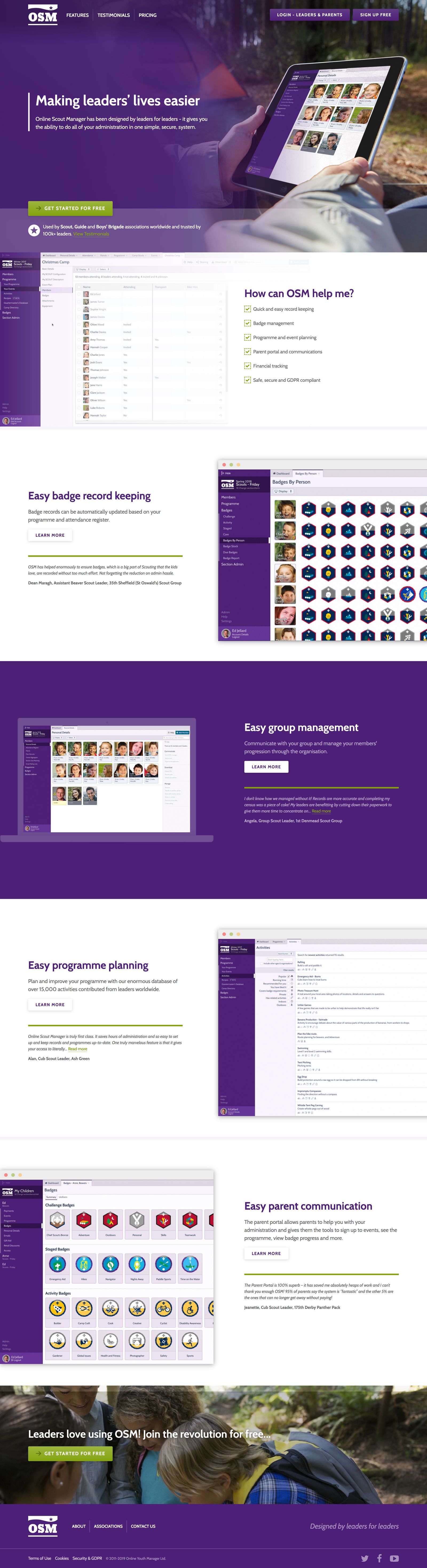 Homepage digital design