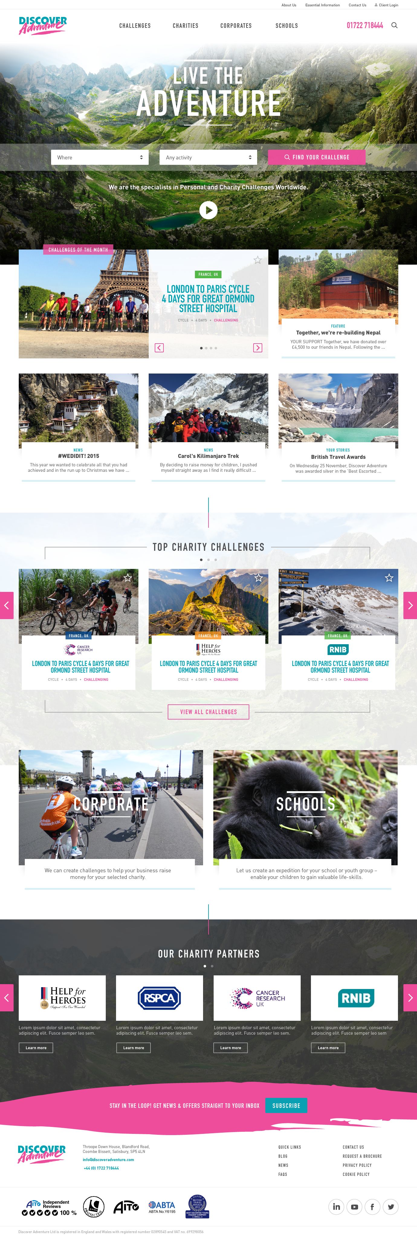 Homepage digital design
